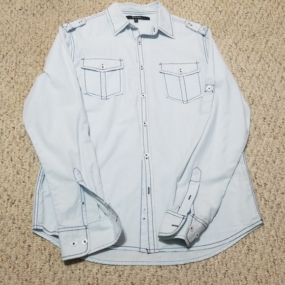 Rue 21-BLACK Men's Button down (Medium) - Picture 2 of 5